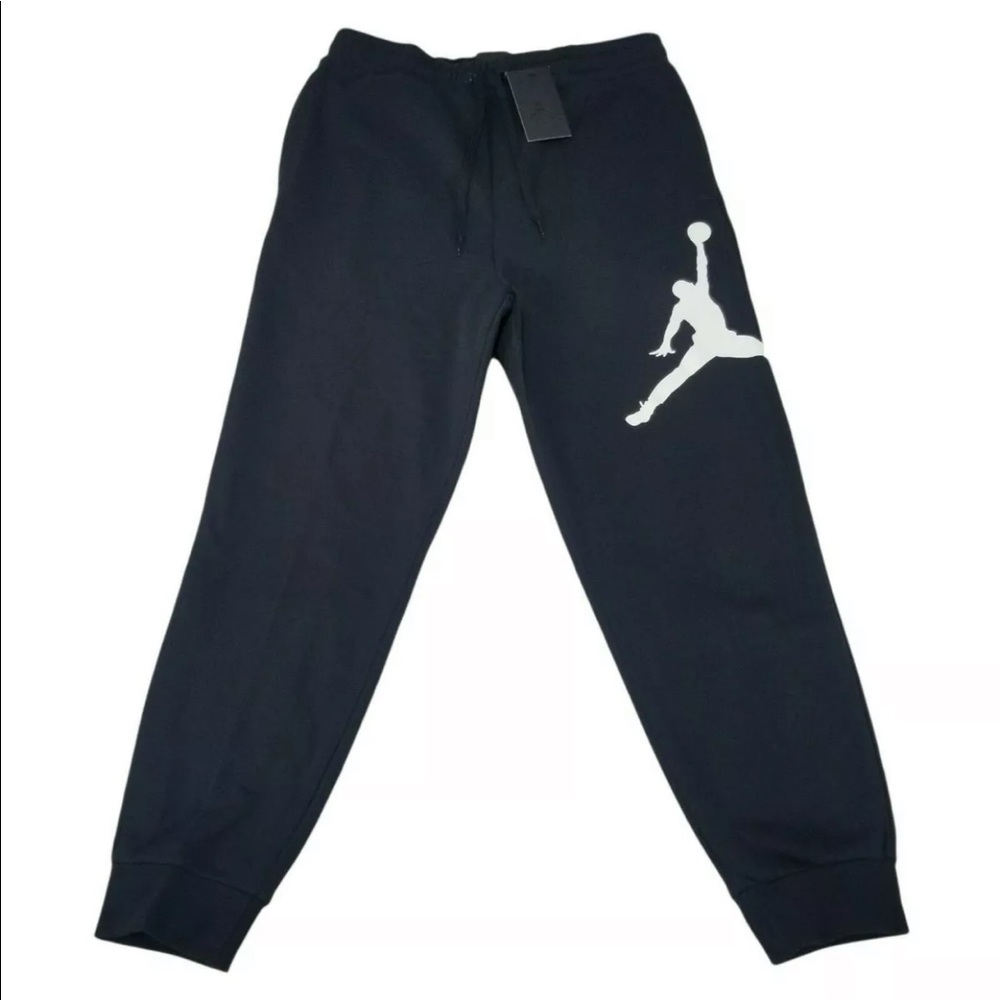 Nike Air Jordan Joggers Sweatpants Men’s Large NWT Black Big Logo